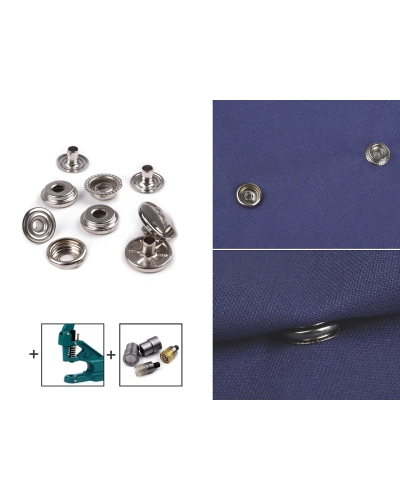 Patent karikával Ø15 mm (AM6 - O-SPRING) erős anyagokra, ömlesztett - 10 set | Mimib