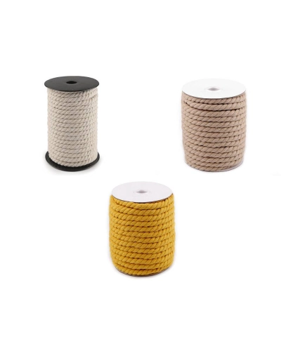 Sodrott pamut zsinór Ø8 mm macrame - 20 m | Mimib