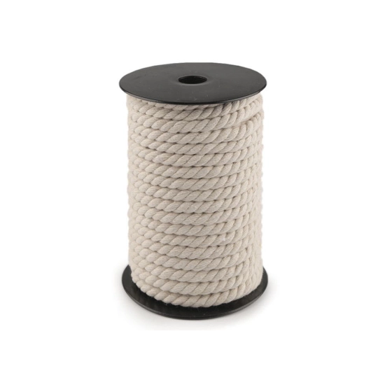 Sodrott pamut zsinór Ø8 mm macrame - 20 m | Mimib