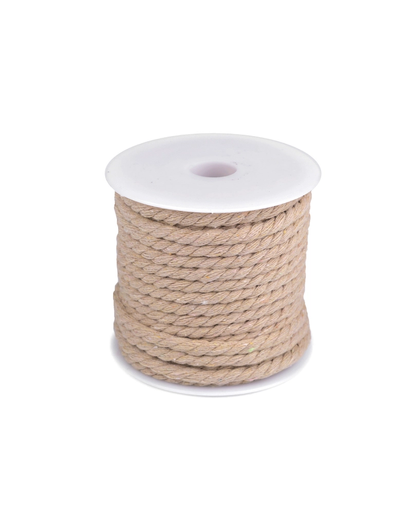 Sodrott pamutzsinór Ø5 mm macrame - 15 m | Mimib
