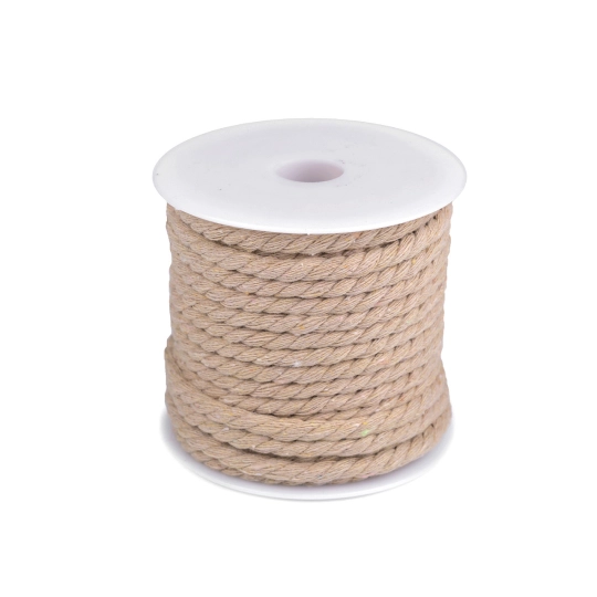 Sodrott pamutzsinór Ø5 mm macrame - 15 m | Mimib