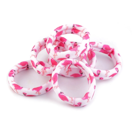 Gumičky do vlasov plameniak, srdce, sova, kvet - 1 karta | Mimib