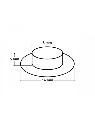 Ringli alátéttel belső Ø8 mm / külső Ø14 mm | Mimib