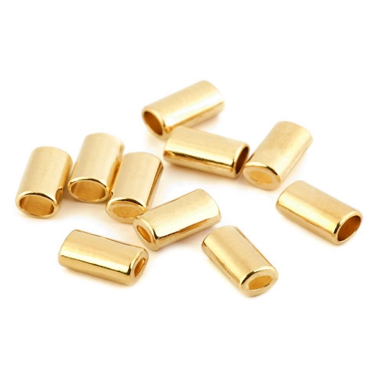 Kovová koncovka na šnúru oválna 8x14 mm - 10 ks | Mimib