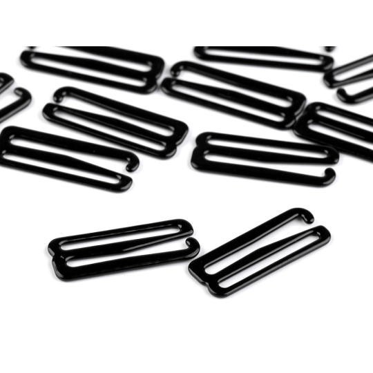 Háčik a posunovač na bielizeň šírka 25 mm kovový - 4 ks