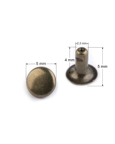 Duté nity Ø5 mm jednostranné - 100 pár