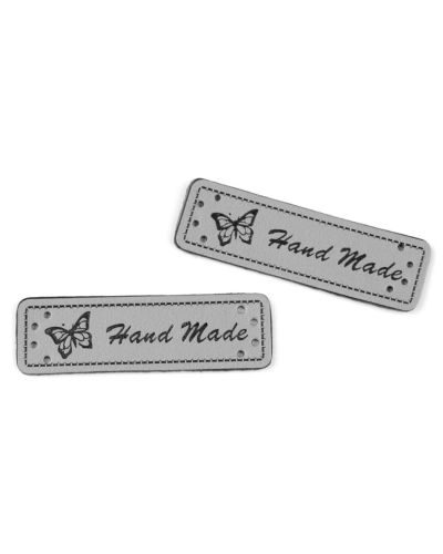 Varrható műbőr címke / dísz / Handmade 15x50 mm dísz - 5 db. | Mimib