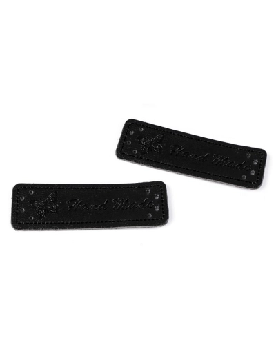 Varrható műbőr címke / dísz / Handmade 15x50 mm dísz - 5 db. | Mimib