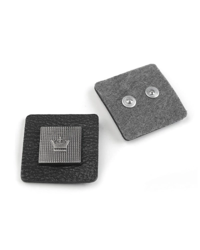 Dekoráció folt / felvarrható korona 30x30 mm ruhára matrica - 2 db. | Mimib