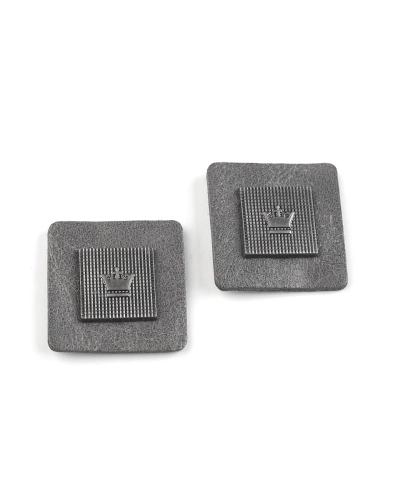 Dekoráció folt / felvarrható korona 30x30 mm ruhára matrica - 2 db. | Mimib