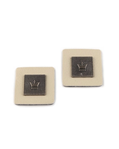 Dekoráció folt / felvarrható korona 30x30 mm ruhára matrica - 2 db. | Mimib