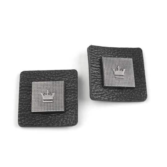 Dekoráció folt / felvarrható korona 30x30 mm ruhára matrica - 2 db. | Mimib