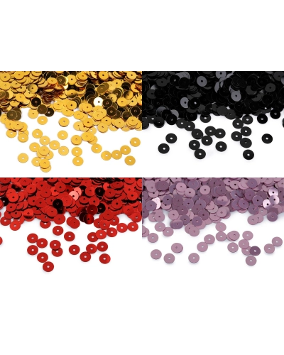 Sima flitterek Ø6 mm metál fénnyel - 50 g | Mimib