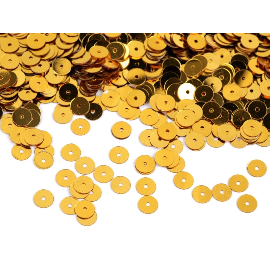Sima flitterek Ø6 mm metál fénnyel - 50 g | Mimib