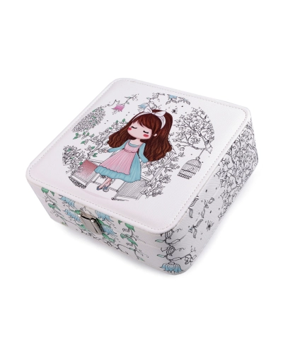 Mintás ékszertartó 6,5x18x18 cm - 1 db. | Mimib