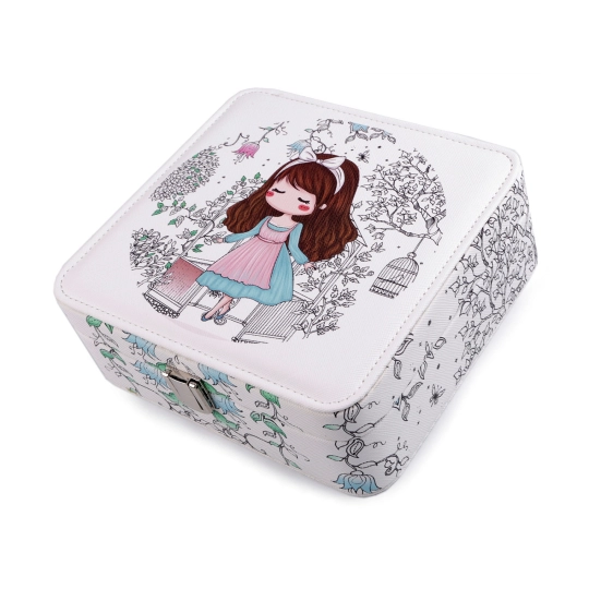 Mintás ékszertartó 6,5x18x18 cm - 1 db. | Mimib