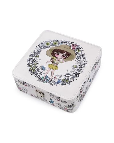 Mintás ékszertartó 6,5x18x18 cm - 1 db. | Mimib