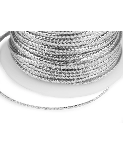 Üreges szalag lurexszel szélessége 2 mm lapos - 1 db. | Mimib