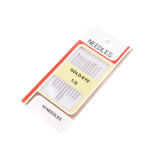 Varrótűk hegyesek, arany szem - 1 card | Mimib