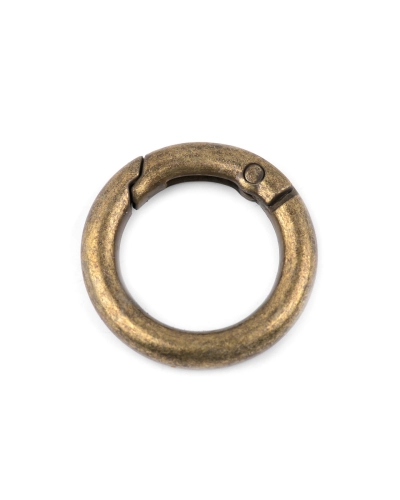Karabiner gömbölyű táskára való / karika kulcsra  Ø18 mm - 1 db. | Mimib