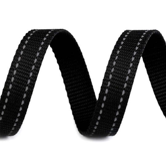 Heveder szélessége  20 mm fényvisszaverő steppeléssel - 1 m | Mimib