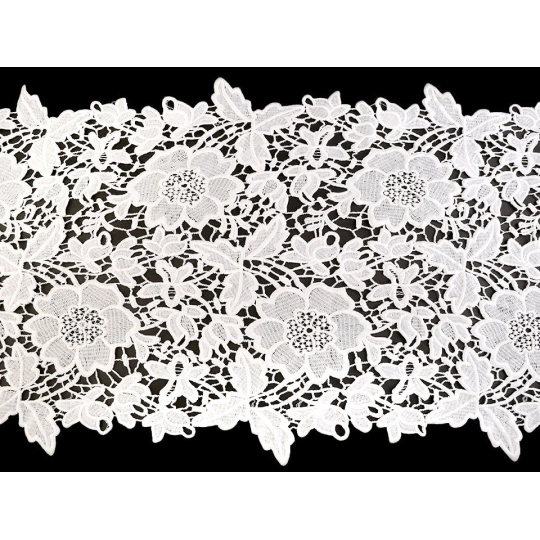 Hímzett csipke / futó terítő szélessége 36 cm off white - 1 m | Mimib