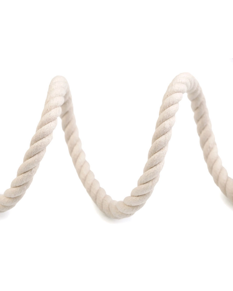 Bavlnená šnúra krútená Ø10 mm tuhá, macrame - 1 m | Mimib