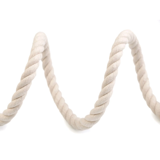 Bavlnená šnúra krútená Ø10 mm tuhá, macrame - 1 m | Mimib