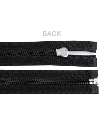 Kostený zips, imitácia kovu No 8 dĺžka 60 cm bundový - 1 ks | Mimib