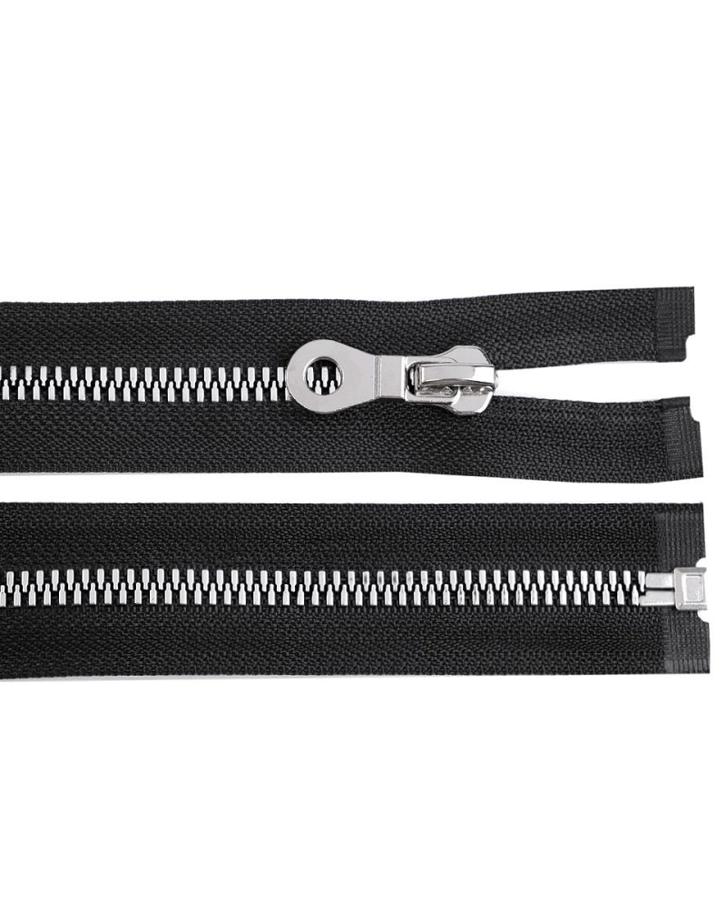 Kostený zips, imitácia kovu No 8 dĺžka 70 cm bundový - 1 ks | Mimib