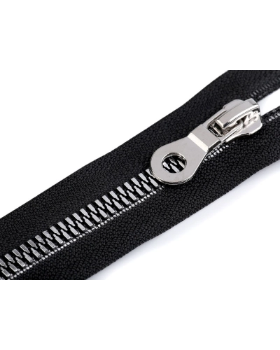 Kostený zips, imitácia kovu No 8 dĺžka 80 cm bundový - 1 ks | Mimib