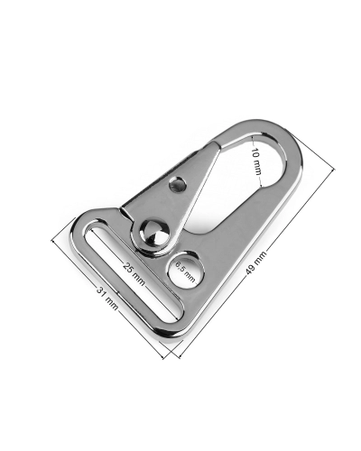 Fém karabiner lyuk 25 mm - 1 db. | Mimib