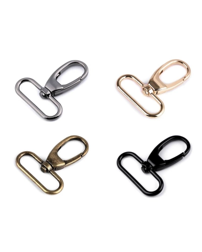 Fém forgós karabiner 38 mm-es befűző - 1 db. | Mimib