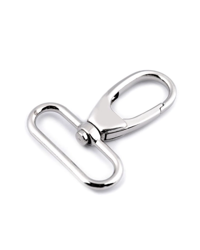 Fém forgós karabiner 38 mm-es befűző - 1 db. | Mimib