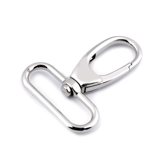 Fém forgós karabiner 38 mm-es befűző - 1 db. | Mimib