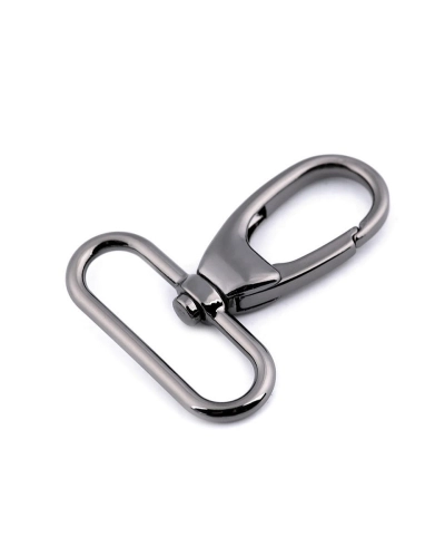 Fém forgós karabiner 38 mm-es befűző - 1 db. | Mimib