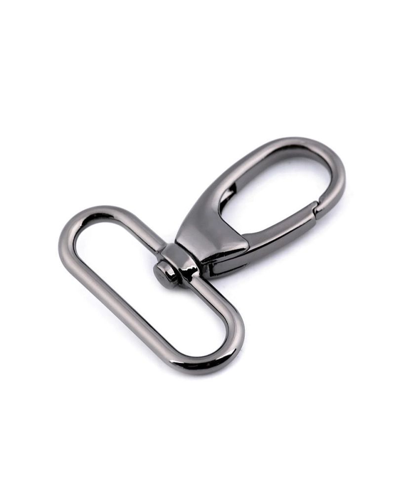 Fém forgós karabiner 38 mm-es befűző - 1 db. | Mimib