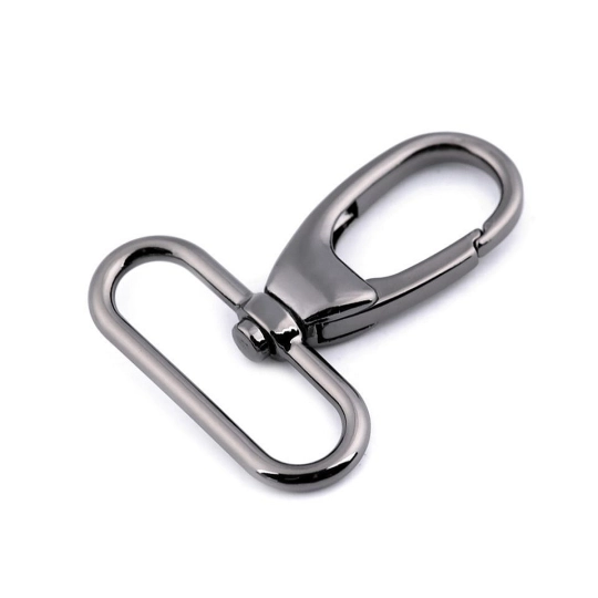 Fém forgós karabiner 38 mm-es befűző - 1 db. | Mimib