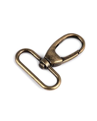 Fém forgós karabiner 38 mm-es befűző - 1 db. | Mimib