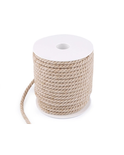Sodrott zsinór kétszínű Ø6 mm macrame - 25 m | Mimib