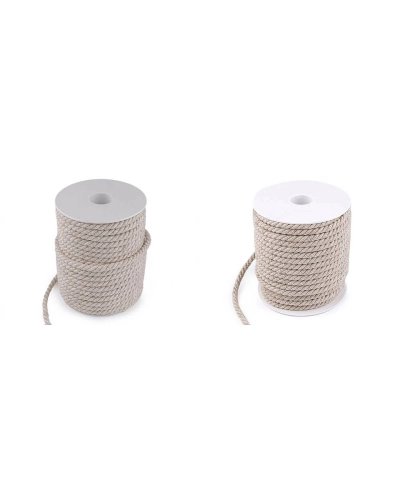 Sodrott zsinór kétszínű Ø6 mm macrame - 25 m | Mimib