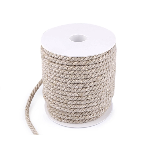 Sodrott zsinór kétszínű Ø6 mm macrame - 25 m | Mimib