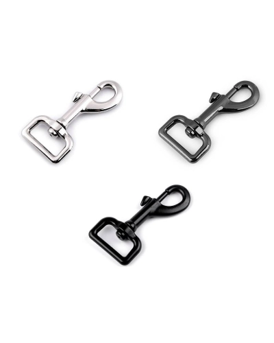 Nagy fém forgós karabiner 38 mm-es befűző - 1 db. | Mimib