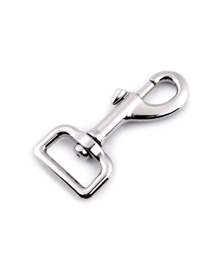 Nagy fém forgós karabiner 38 mm-es befűző - 1 db. | Mimib