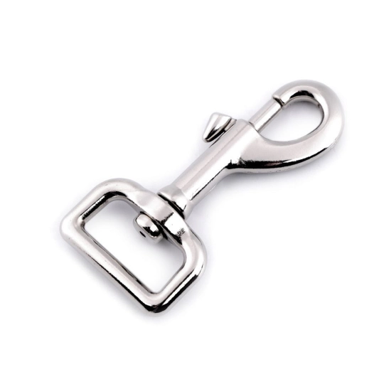 Nagy fém forgós karabiner 38 mm-es befűző - 1 db. | Mimib