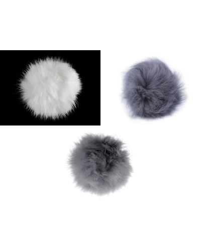 Műszörme pompom pánttal Ø6 cm - 1 db. | Mimib