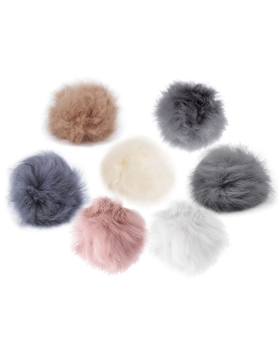 Műszörme pompom pánttal Ø6 cm - 1 db. | Mimib