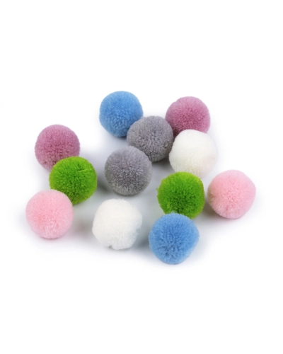 Zsenília golyó Pom pom Deluxe Ø20 mm - 12 db. | Mimib
