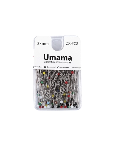 Üvegfejű gombostű patschwork hossza 38 mm - 1 box | Mimib