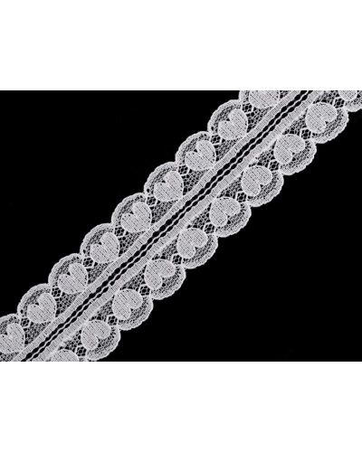 Műszál csipke / betét szív szélessége 30 mm - 18 m | Mimib
